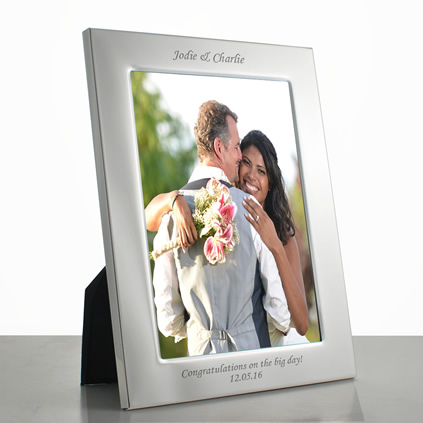 Silver Personalised 10 x 8 Inch Photo Frame