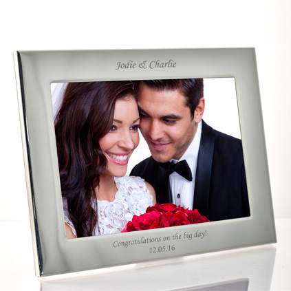 Silver Personalised 10 x 8 Inch Photo Frame