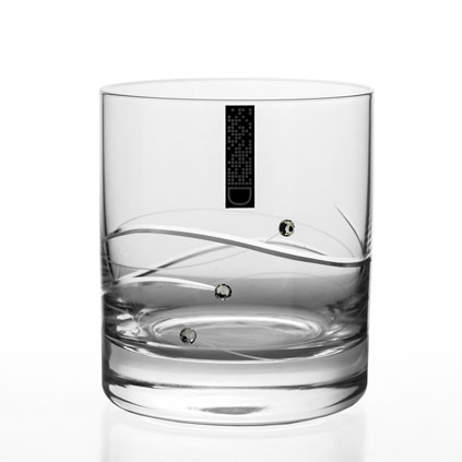 Personalised Whisky Glass With Swarovski Elements