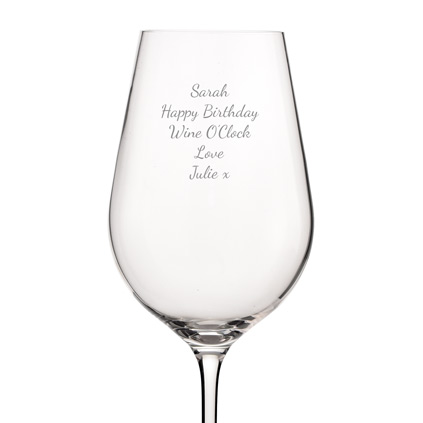Engraved Premium Crystal Wine Glass