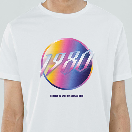 Personalised 1980's Retro T-Shirt Choose Any Year