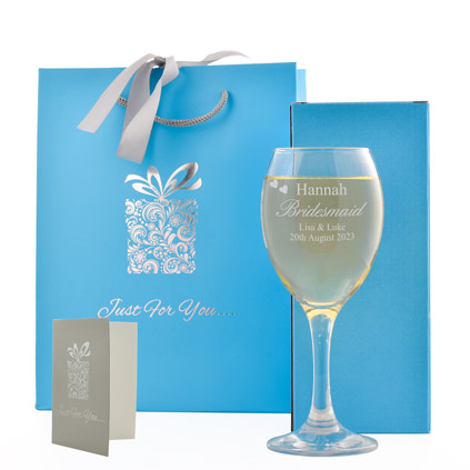 Wedding Personalised Wine Glass