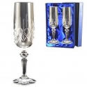 Engraved crystal champagne flutes