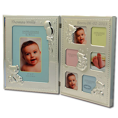 Engraved Baby Collage Photo Frame