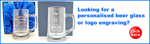 Personalised Beer Glass And Logo Service