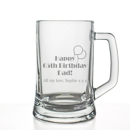 Engraved Pint Glass Birthday Gift