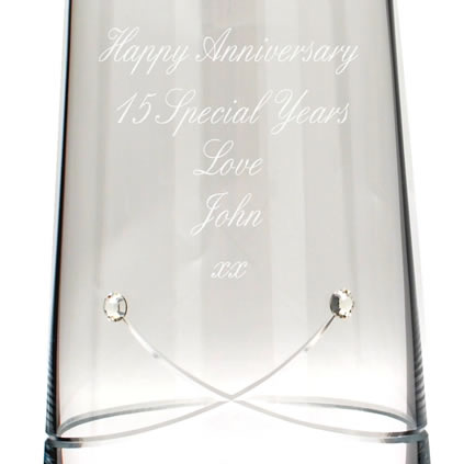 Personalised Diamante Celebration Vase