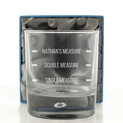 Personalised Drinks Measure Whisky Glass