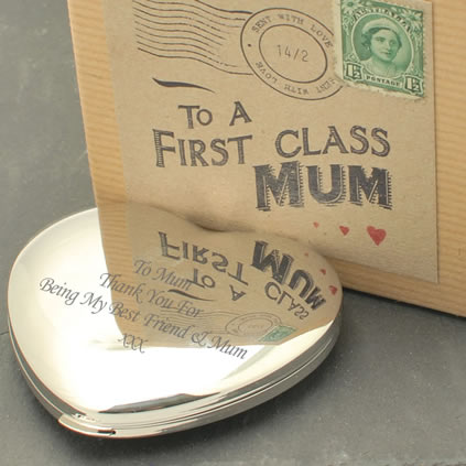Personalised Compact Mirror For A First Class Mum