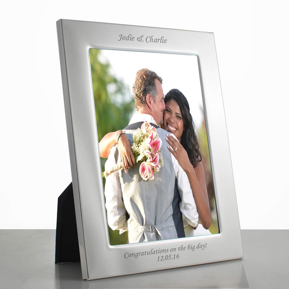 Silver Personalised 10 x 8 Inch Photo Frame - Click Image to Close