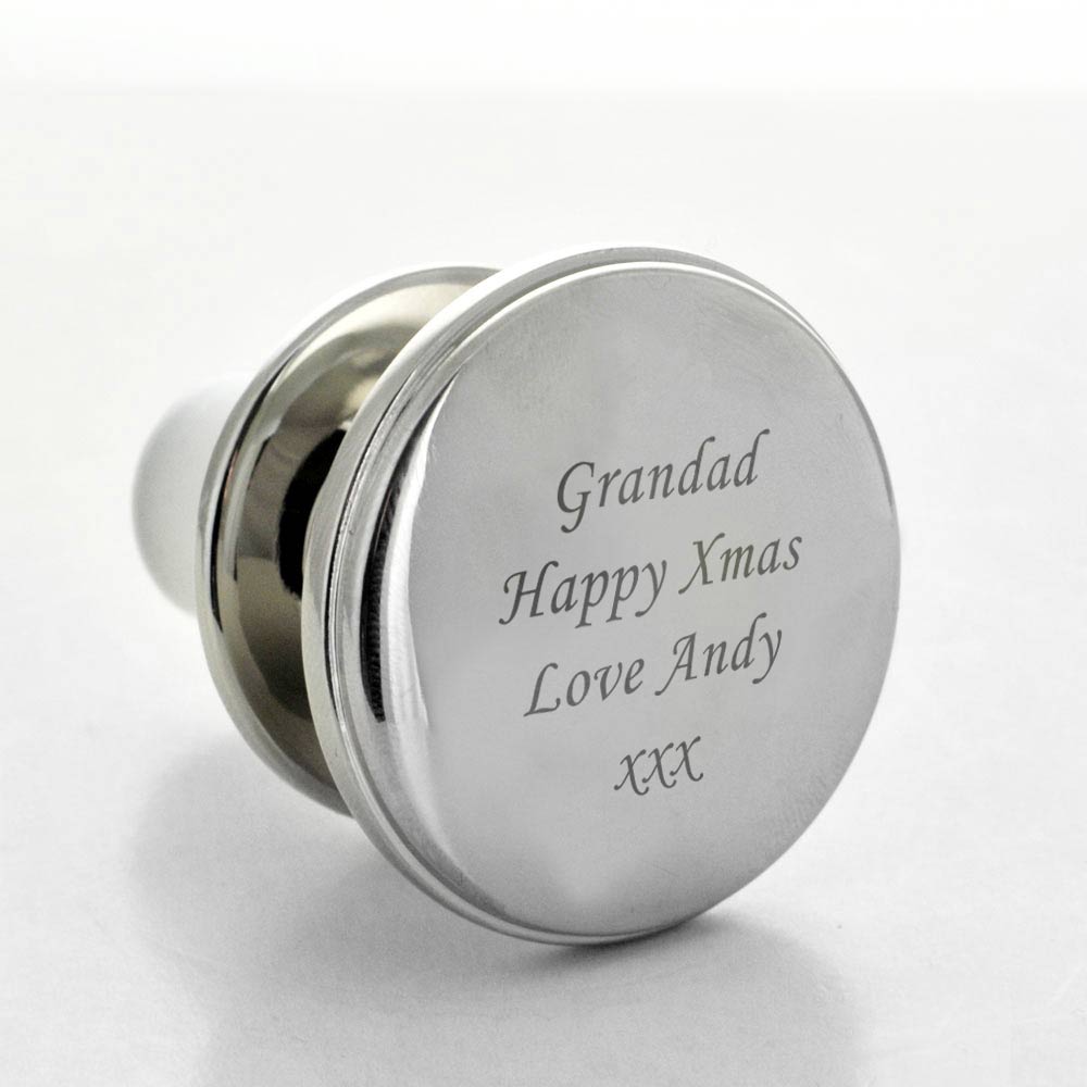 Silver Personalised Wine Stopper - Click Image to Close