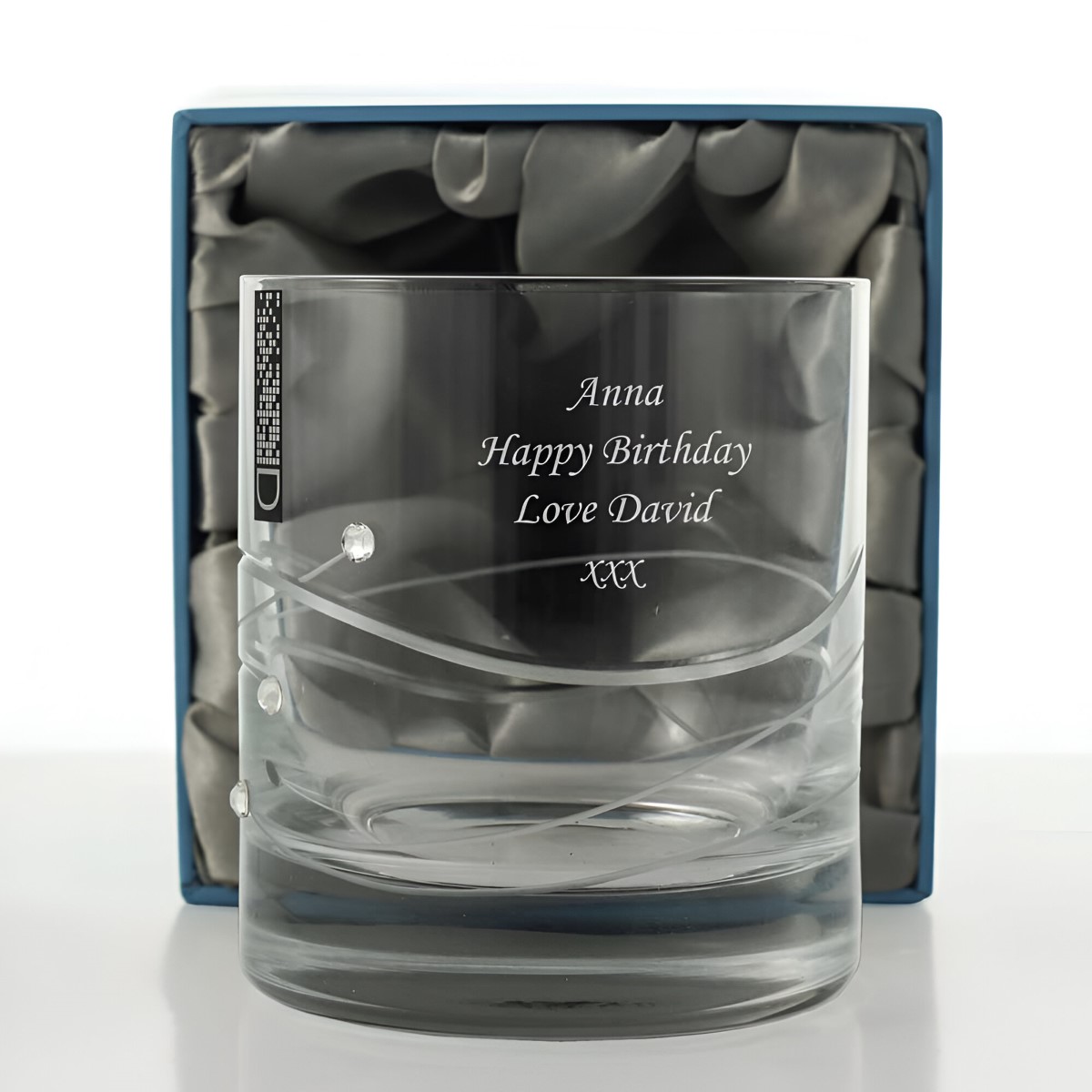 Personalised Swarovski Crystal Whiskey Glass