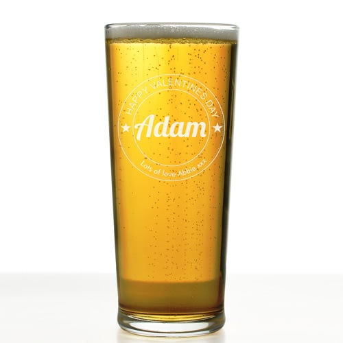 Personalised Pint Glass - Valentines