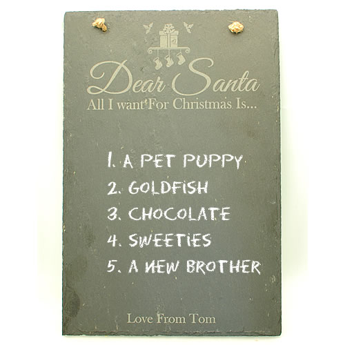 Personalised Christmas Wish List Chalkboard