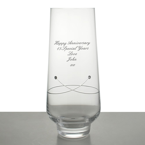 Personalised Diamante Celebration Vase