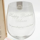 large crystal wine glass