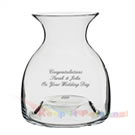 Dartington engraved crystal stem vase