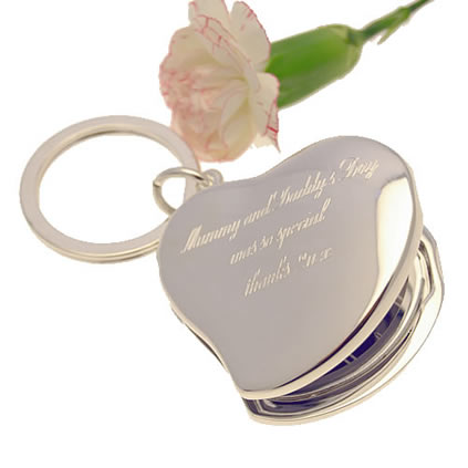 heart keyring with photo