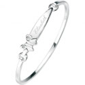 girls silver buttlerfly bracelet