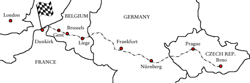 traced image of map used for engraving logo