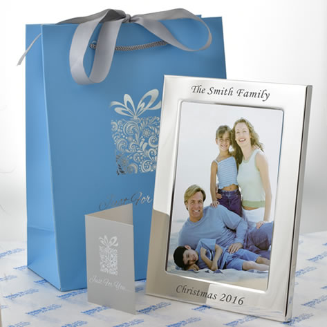 Silver Personalised 7 x 5 Photo Frame