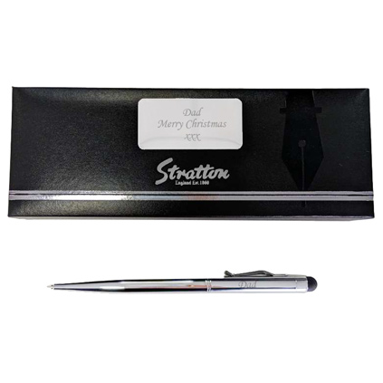 Silver Engraved Pen And Personalised Gift Box