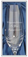 Champagne flutes with engraving
