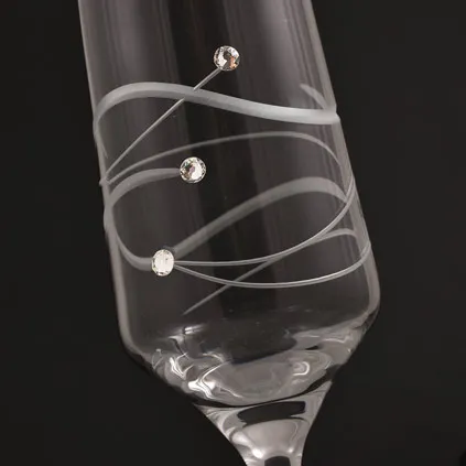 Personalised Champagne Flute With Swarovski Elements