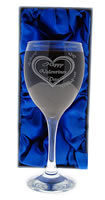 personalised valentines day wine glass