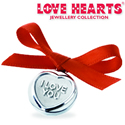 I love you love heart token engraved free
