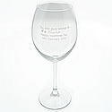 Engraved Wine Glass