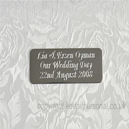 Wedding photo album showing personalisation