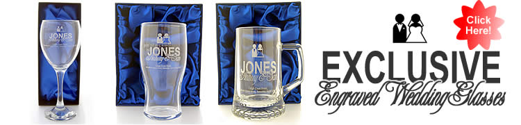 Exclusive Engraved Wedding Glasses