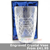 engraved crystal vase great gift for mother of the bride and groom