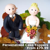 Personalised wedding cake topper