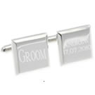 Engraved Wedding Cufflinks