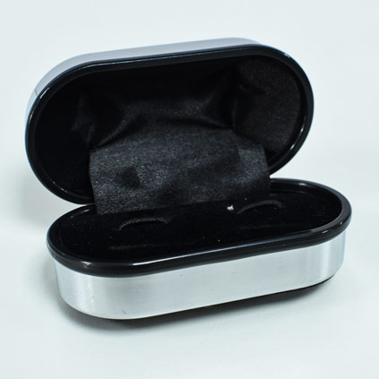 Chrome Personalised Cufflink Gift Presentation Box