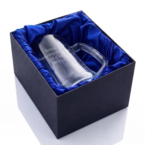 Engraved Glass Tankard