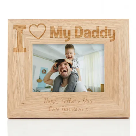 I Love My Daddy Oak Photo Frame
