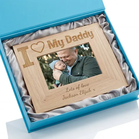 I Love My Daddy Oak Photo Frame