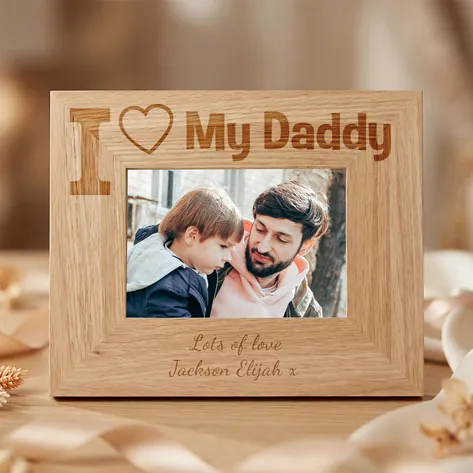 I Love My Daddy Oak Photo Frame