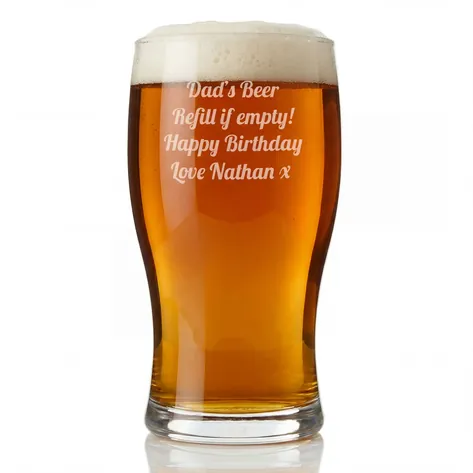 Engraved Beer Glass Personalised Pint Glass
