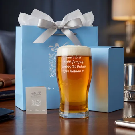 Engraved Beer Glass Personalised Pint Glass