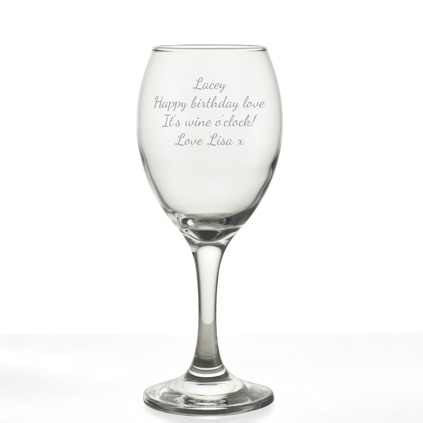Engraved Wine Glass With Luxury Gift Bag And Box