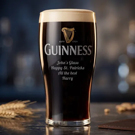 Personalised Guinness Glass Engraved