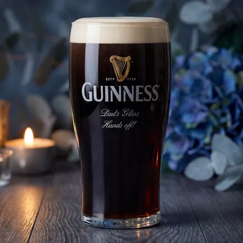 Personalised Guinness Glass Engraved