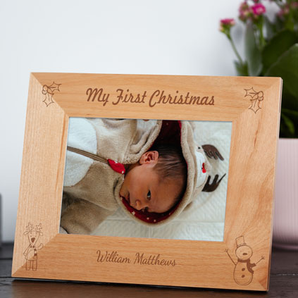 My First Christmas Personalised Photo Frame