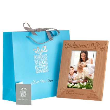 Engraved Christening Photo Frame