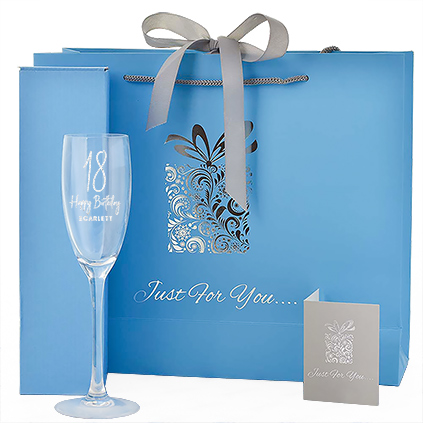 Birthday Personalised Glass Flute