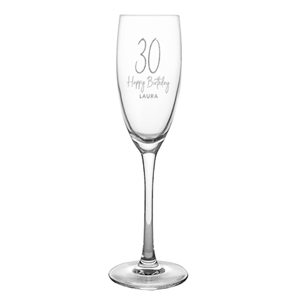Birthday Personalised Glass Flute